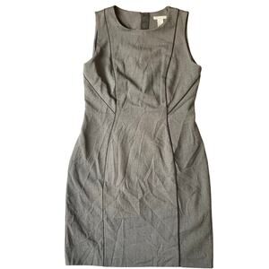 H&M Women Formal Dress size 12 US Sleeveless KneeLength Crew Neck Curvy Gray